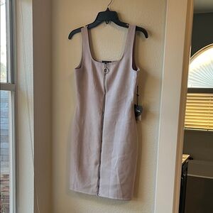 Popular Basics lilac Zip-Front Mini Dress